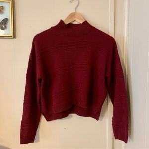 Olive Story Maroon Turtleneck Sweater Size S
